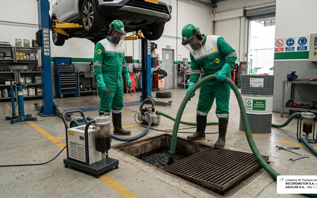 Limpieza de Trampas de Grasa – RECORDMOTOR S.A. y ASIACAR S.A.